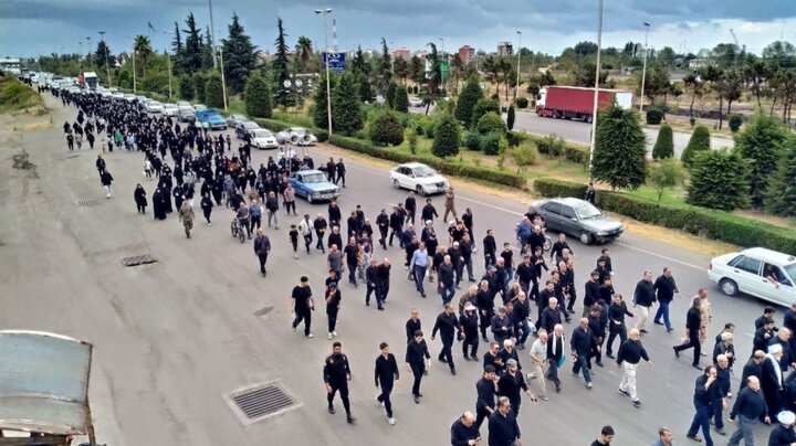 همایش پیاده روی جاماندگان اربعین حسینی در بندر مرزی آستارا