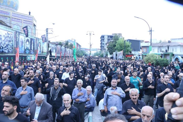 تصاویری از اجتماع جاماندگان اربعین حسینی در آستانه اشرفیه