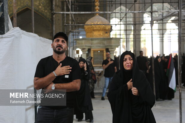 جاماندگان اربعین حسینی در حرم شهرری