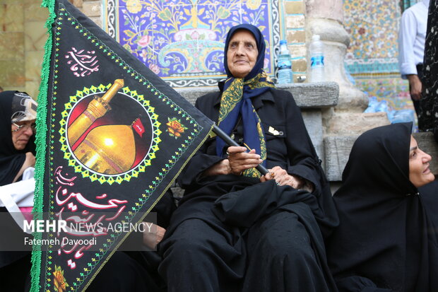 جاماندگان اربعین حسینی در حرم شهرری