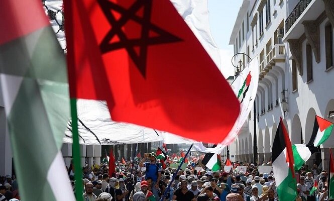 Fas'ta Gazze'deki gazetecilerin katledilmesine protesto