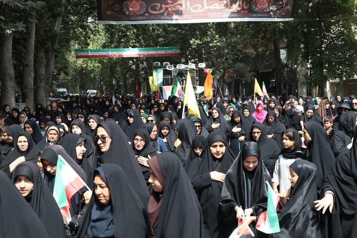 حضور بیش از ۹۰ هزار نفر در راهپیمایی جاماندگان اربعین خراسان شمالی