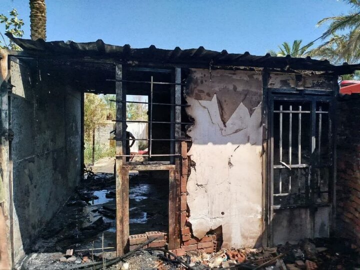 آتش سوزی در بم؛ یک کودک جان باخت