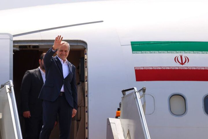 Pres. Pezeshkian arrives in Chinese city of Tianjin