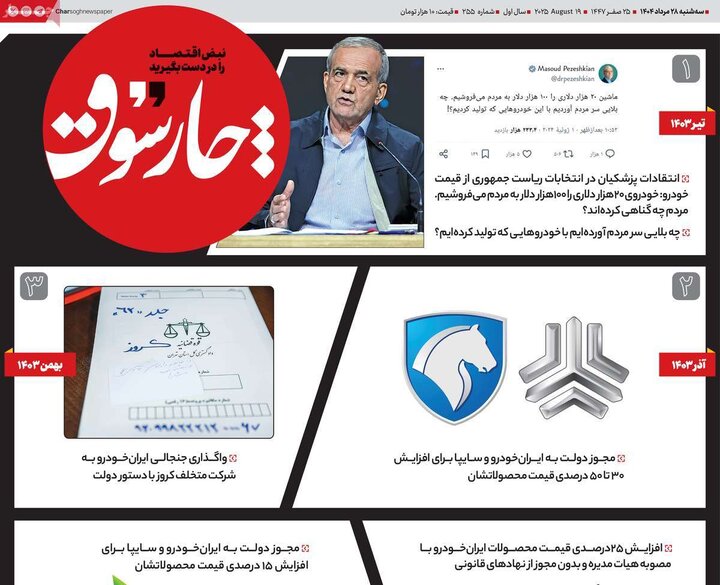 روزنامه‌های اقتصادی 28 مرداد