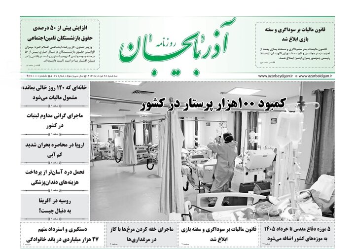 روزنامه های آذربایجان‌شرقی