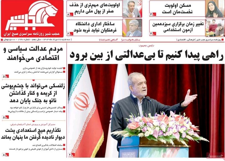 روزنامه های آذربایجان‌شرقی