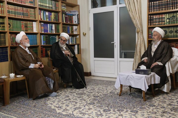 رئیس دفتر رهبر انقلاب با آیتالله مکارم شیرازی و نوری همدانی دیدار کرد