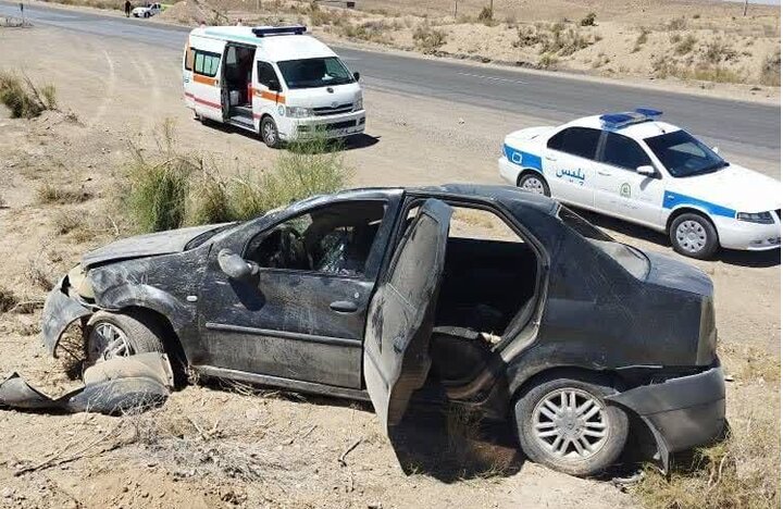 واژگونی خودرو در سمنان ۵ مصدوم برجای گذاشت