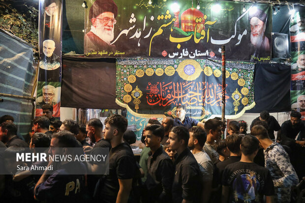 حال و هوای خیابان امام رضا در شب رحلت رسول اکرم و شهادت امام حسن مجتبی