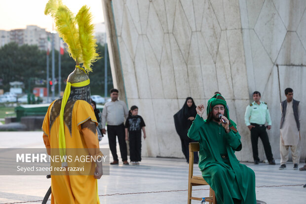 مراسم تعزیه‌خوانی حضرت سیدالشهدا(ع) در امتداد رویداد «سوگ سرو»