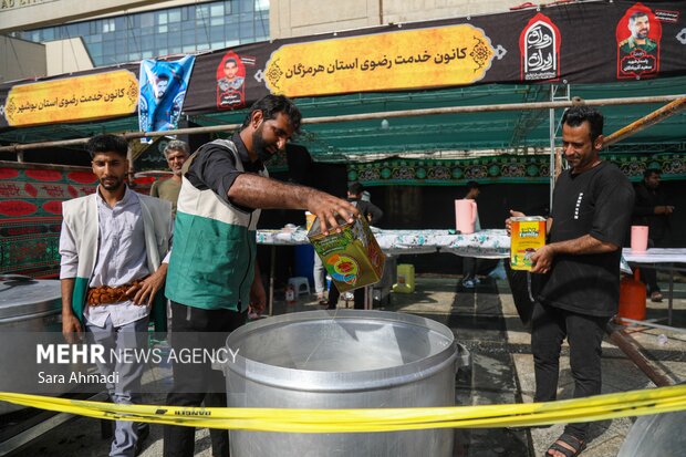 خدمت رسانی موکب های مستقر در خیابان های منتهی به حرم مطهر رضوی به زائران امام هشتم (ع)