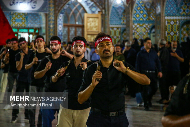 عزاداری شهادت امام رضا(ع) در حرم بانوی کرامت