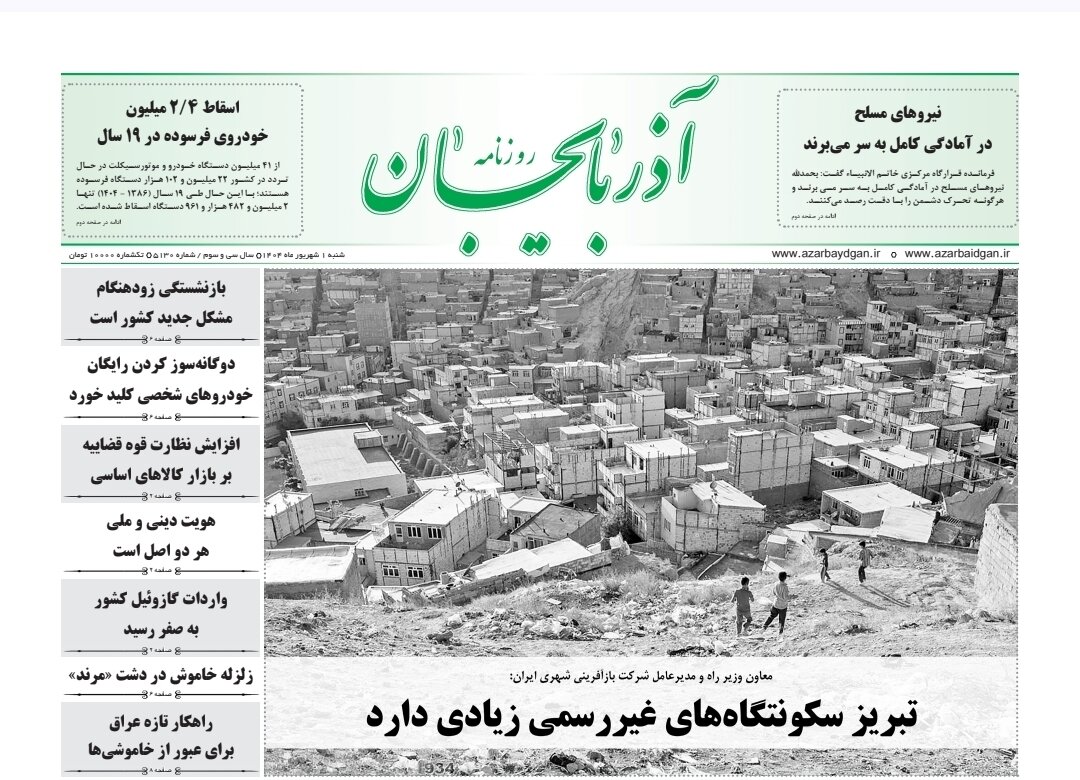 روزنامه های آذربایجان‌شرقی