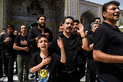 حال و هوای معنوی حرم حضرت عبدالعظیم حسنی(ع) در سوگ شهادت امام رضا(ع)