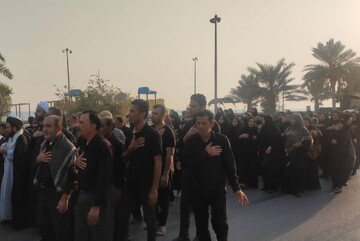 برگزاری دسته‌ عزاداری در سالگرد شهادت امام رضا(ع) در سیراف