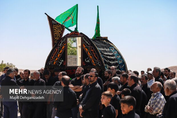 آیین «نخل برداری» شهادت امام رضا(ع) در بنادکوک دیزه