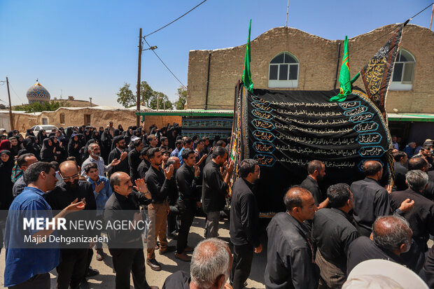 آیین «نخل برداری» شهادت امام رضا(ع) در بنادکوک دیزه