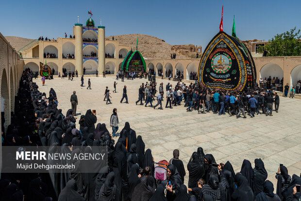 آیین «نخل برداری» شهادت امام رضا(ع) در بنادکوک دیزه