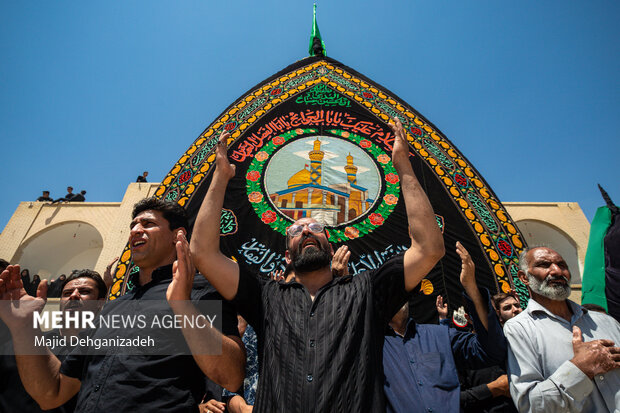 آیین «نخل برداری» شهادت امام رضا(ع) در بنادکوک دیزه