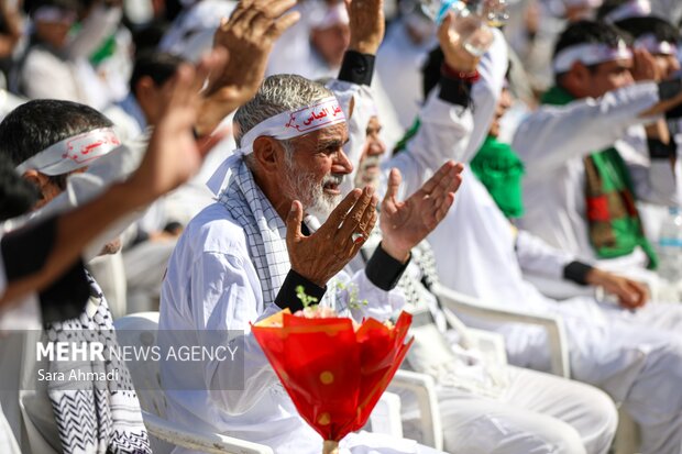 آیین استقبال از کاروان پیاده انصارالحسین(ع)