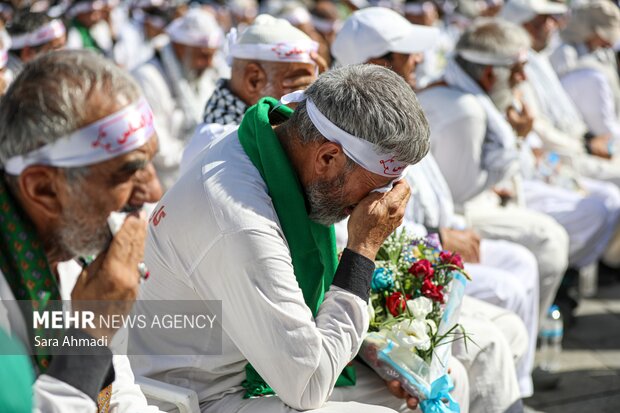 آیین استقبال از کاروان پیاده انصارالحسین(ع)