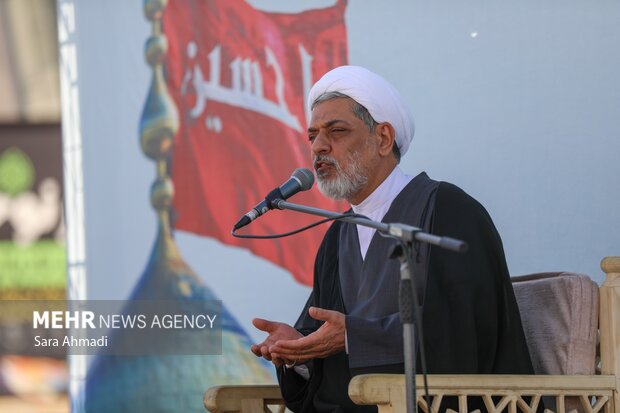آیین استقبال از کاروان پیاده انصارالحسین(ع)