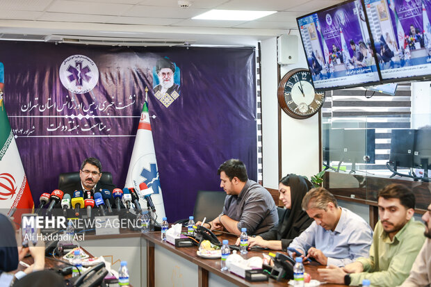 نشست خبری رئیس اورژانس تهران 8