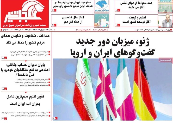 روزنامه های آذربایجان‌شرقی