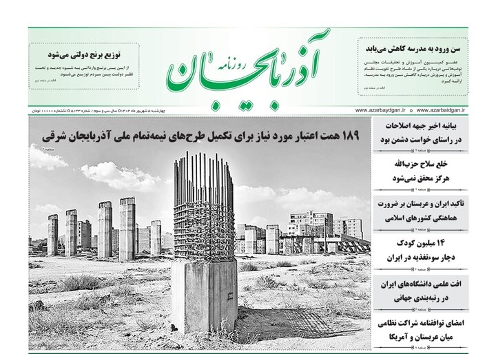 روزنامه های آذربایجان‌شرقی