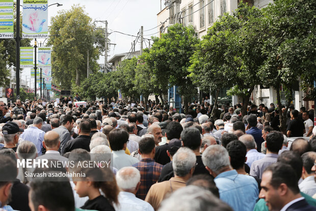 مراسم تشییع پیکر جهان پهلوان امامعلی حبیبی در بابل