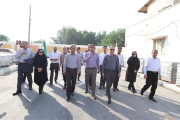 آغاز عملیات سنگ‌فرش معابر شهری در خارگ