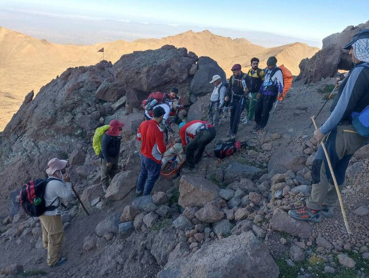 نجات کوهنورد مصدوم در ارتفاعات سبلان نجات کوهنورد مصدوم در ارتفاعات سبلان