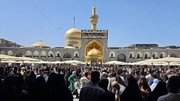 حرم رضوی در روز شهادت امام حسن عسکری(ع)