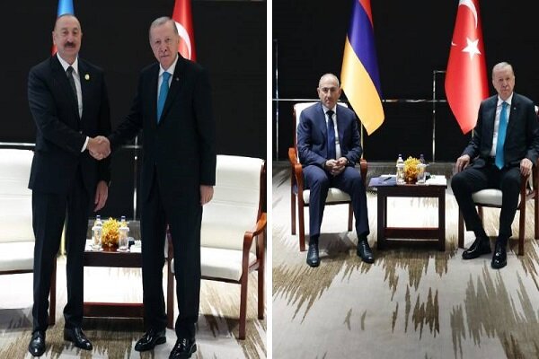 Erdoğan, Aliyev ve Paşinyan ile görüştü