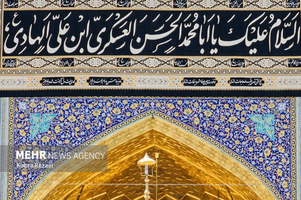 حرم مطهر رضوی در روز شهادت امام حسن عسکری(ع)
