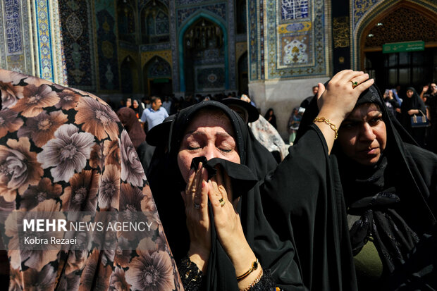 حرم مطهر رضوی در روز شهادت امام حسن عسکری(ع)