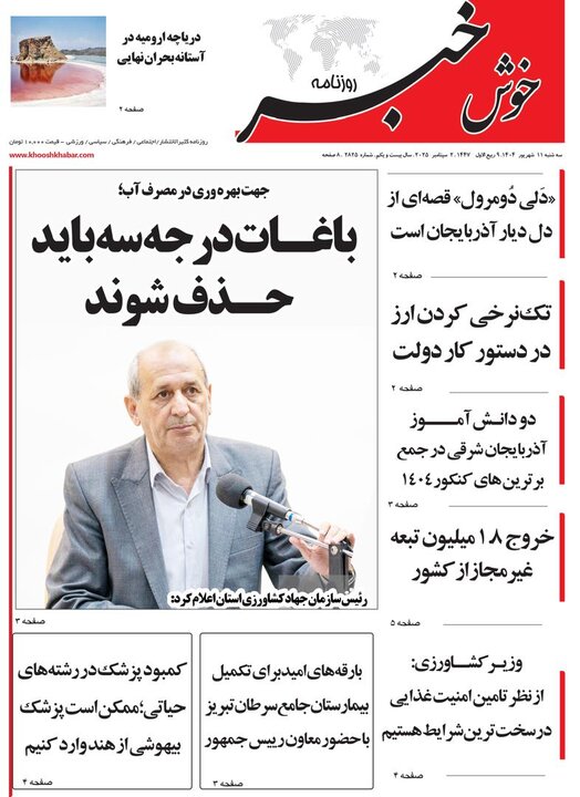 روزنامه های آذربایجان‌شرقی