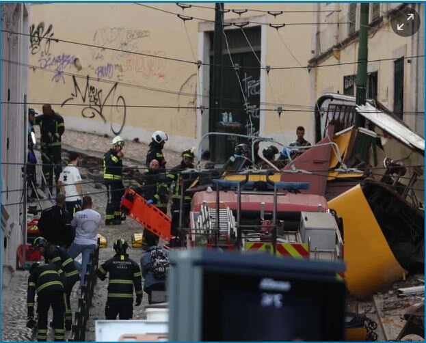 ليسبون،پرتغال،حادثه،شهر،كابلي،گاردين،واگن،قطار
