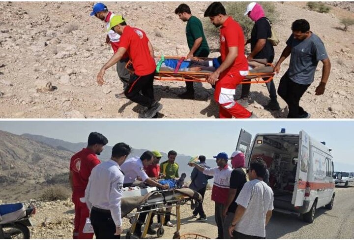 سقوط از ارتفاع در کوههای شهرستان جم سقوط از ارتفاع در کوههای شهرستان جم