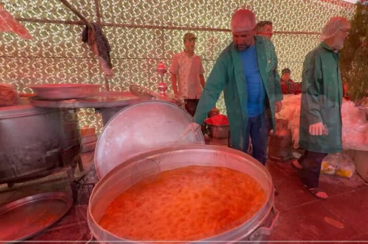 دیگهای محبت در جشن امت احمد توسط خادمان کامیاران روشن شد