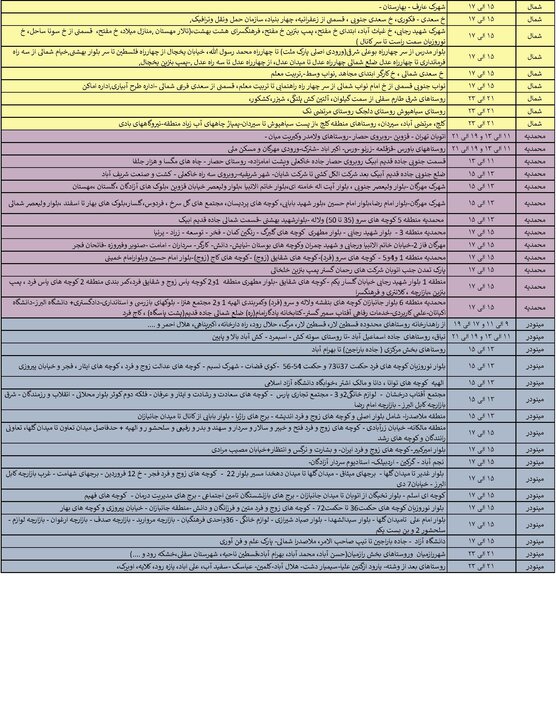 جدول خاموشی برق استان قزوین