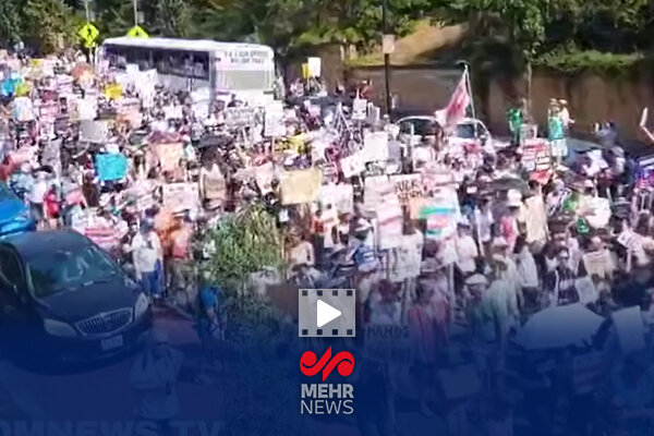 اعتراض به حضور نیروهای گارد ملی در واشنگتن اعتراض به حضور نیروهای گارد ملی در واشنگتن