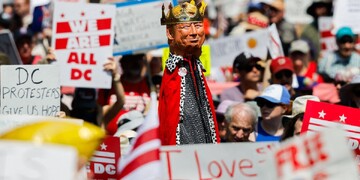 اعتراضات گسترده علیه حضور گارد ملی در خیابان‌های واشنگتن + فیلم