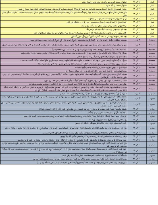جدول خاموشی برق استان قزوین