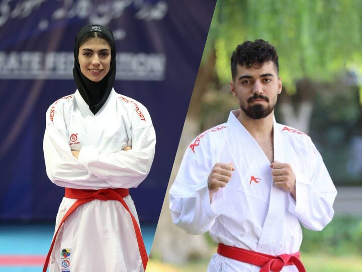 طلای یلدا و برنز ماهان در رقابت‌های قهرمانی کاراته آسیا