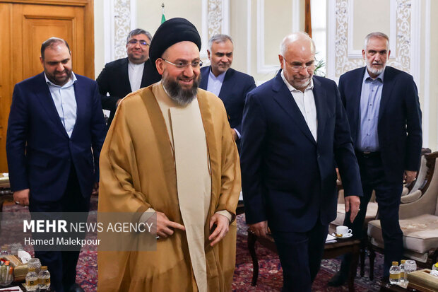 دیدار سید عمار حکیم با رئیس مجلس شورای اسلامی 16