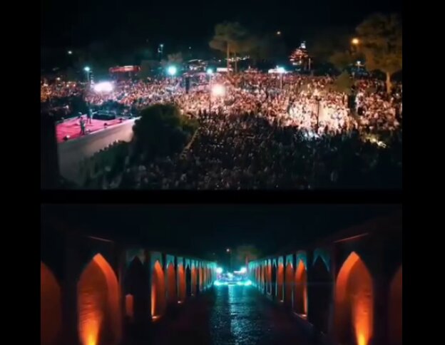 VIDEO: Isfahan people attend Street Concert by Khajoo Bridge