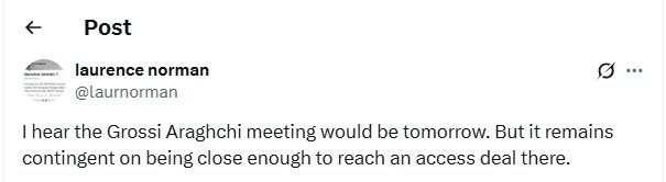 ادعای خبرنگار والاستریتژورنال درباره احتمال دیدار «عراقچی» و «گروسی»