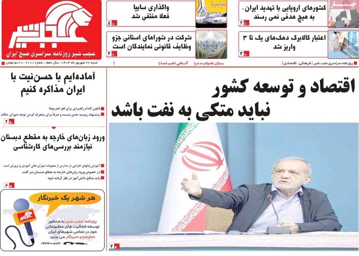 روزنامه های آذربایجان‌شرقی